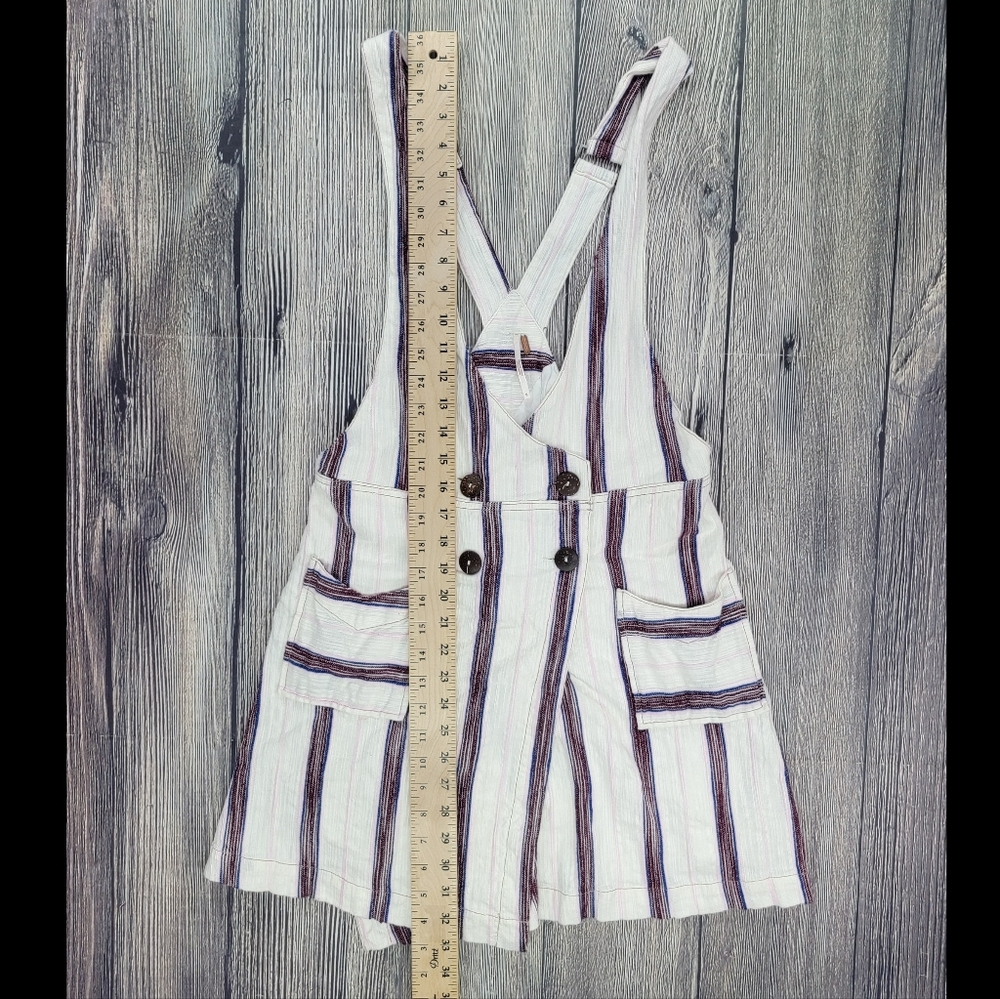 Free People Canyonlands Cotton Striped Overall Jumper Dress - Picture 12 of 14
